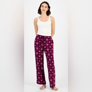 Women's Printed Fleece Pajama Pants, Created for Macy's